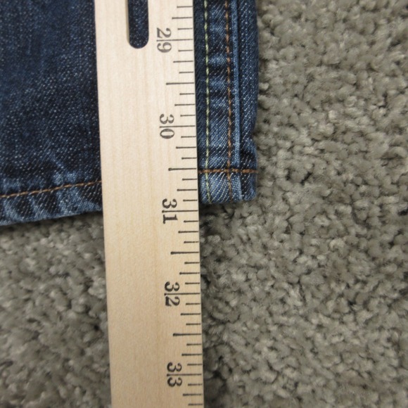 Banana Republic Jeans Mens 38x32 Blue Regular Straight Faded Whisker Denim Pants - Picture 4 of 10